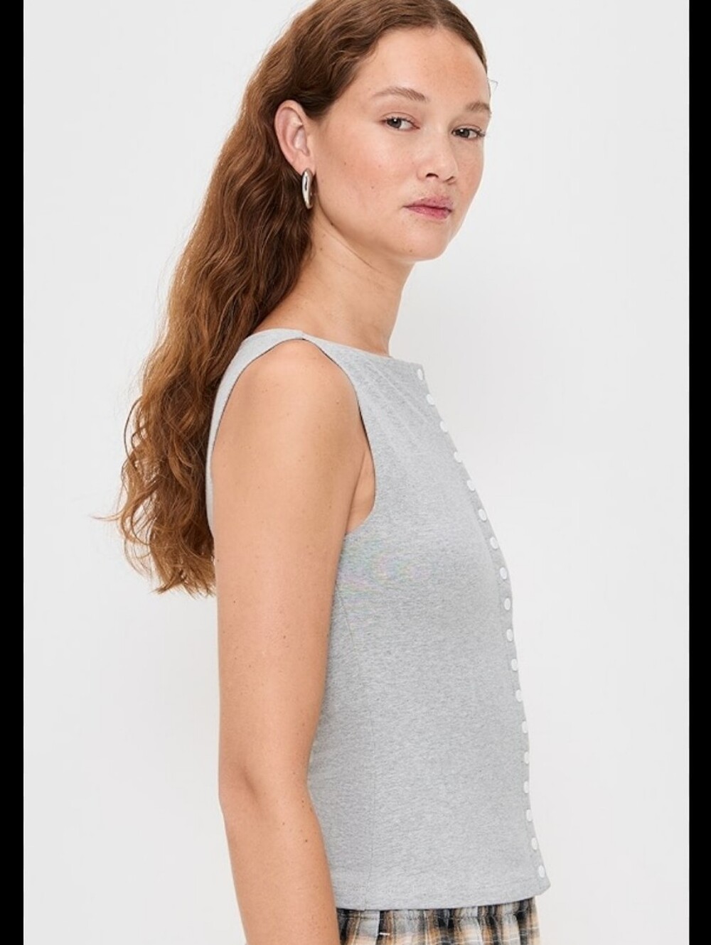 Reformation Julie Knit Top in Heather Grey